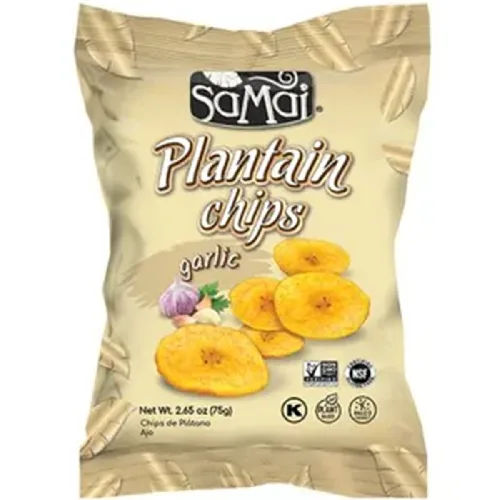 Chipsuri din Banane cu gust de usturoi 75g, Samai 