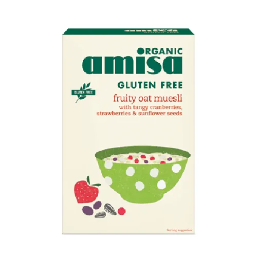 Muesli cu Fructe (Merisor si Capsuni) si Ovaz Fara Gluten 325gr