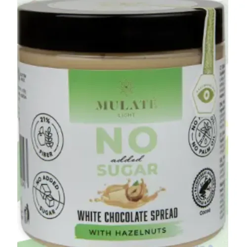 Crema Tartinabila Cu Ciocolata Alba Cu Alune De Padure Fara Zahar 230g Mulate