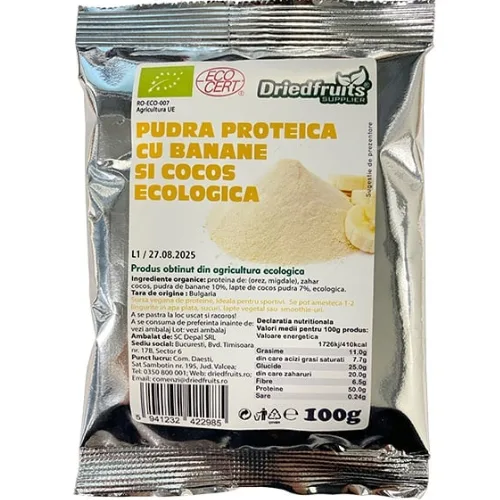 Pudra Proteica Banane Cocos Eco 100gr Dried Fruits