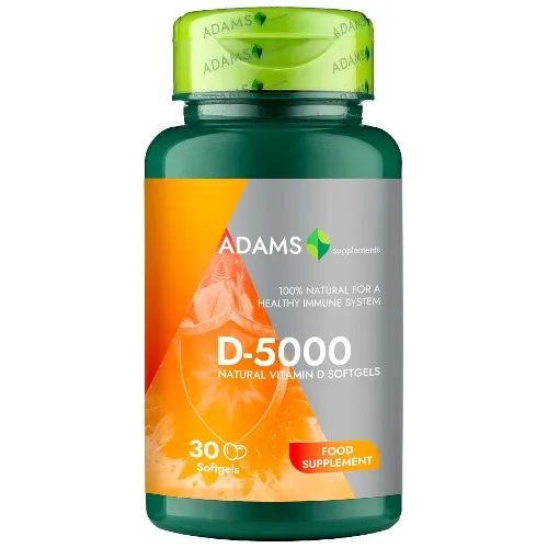 Vitamina D-5000, 30 softgel, Adams Supplements