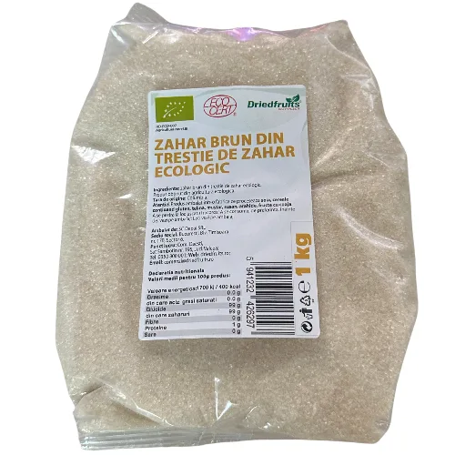 Zahar Brun din Trestie de Zahar Eco 1kg  Driedfruits