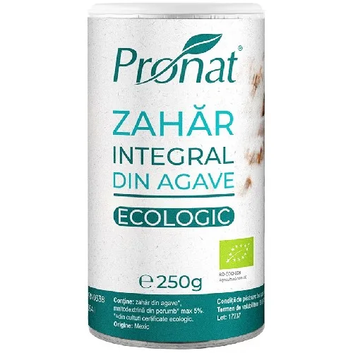 Zahar Integral Agave Eco, 250g, Pronat