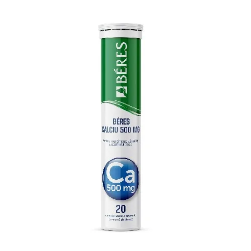 Calciu 500mg Efervescent, 20 cpr, Beres