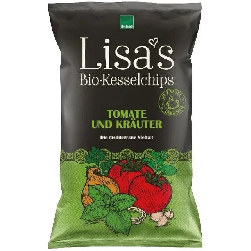 Chipsuri de Cartofi cu Tomate si Ierburi Eco 110g Lisa`s